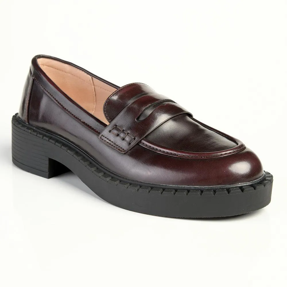 Madison Pia Slip On Brogue - Brown