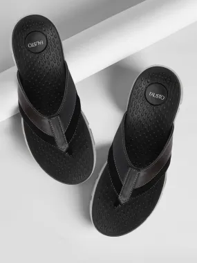 Men Black Casual Flexible Phylon Sole Slippers