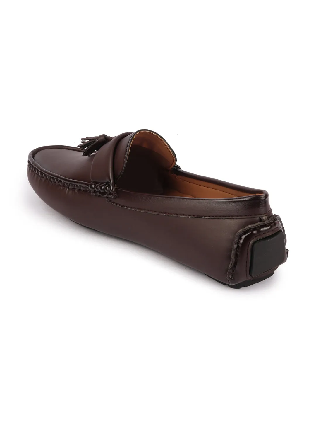 Men Brown Driving Outdoor Tassel Loafer and Moccasin Shoes