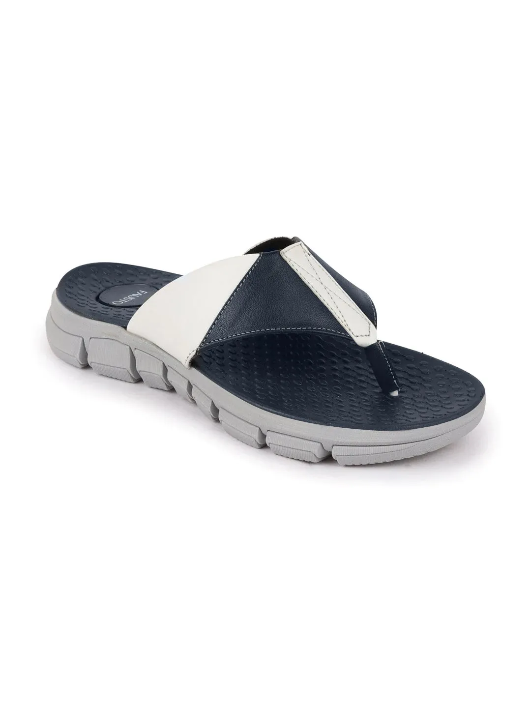 Men Navy Blue Casual Flexible Phylon Sole Slippers