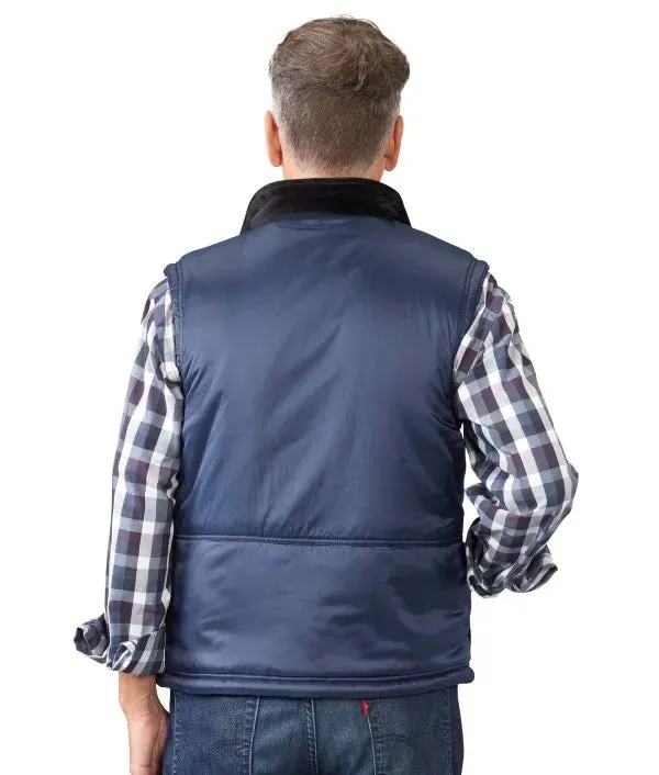 Men's Reversible Front Vest with Magnetic Closure