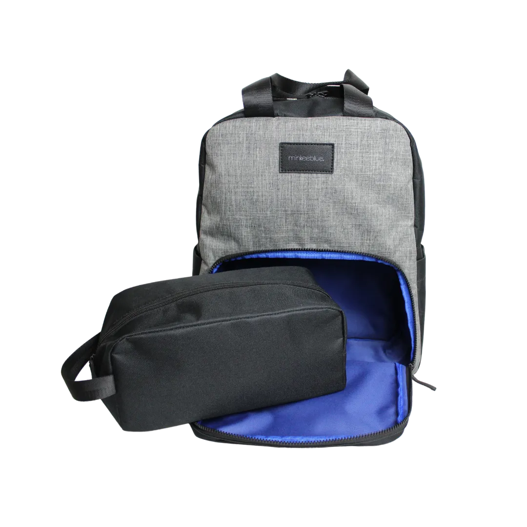 MinkeeBlue Dee's Double Zipper Backpack