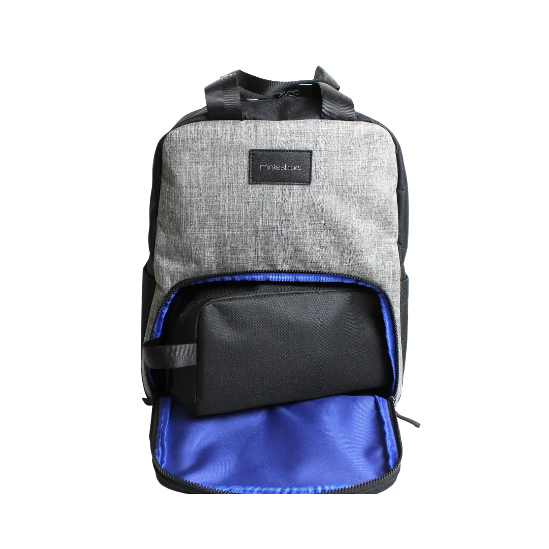 MinkeeBlue Dee's Double Zipper Backpack