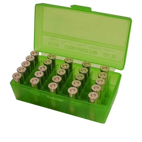 Mtm Ammo Box 50 Round Flip-Top 38 - 357