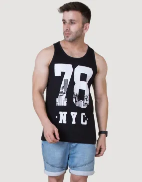 NYC Cotton Printed Gym Printed Gym Men's Vest