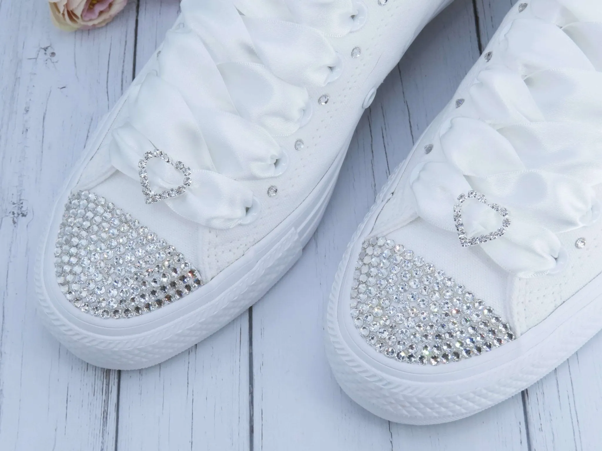 Personalised Custom Crystal Wedding Converse .