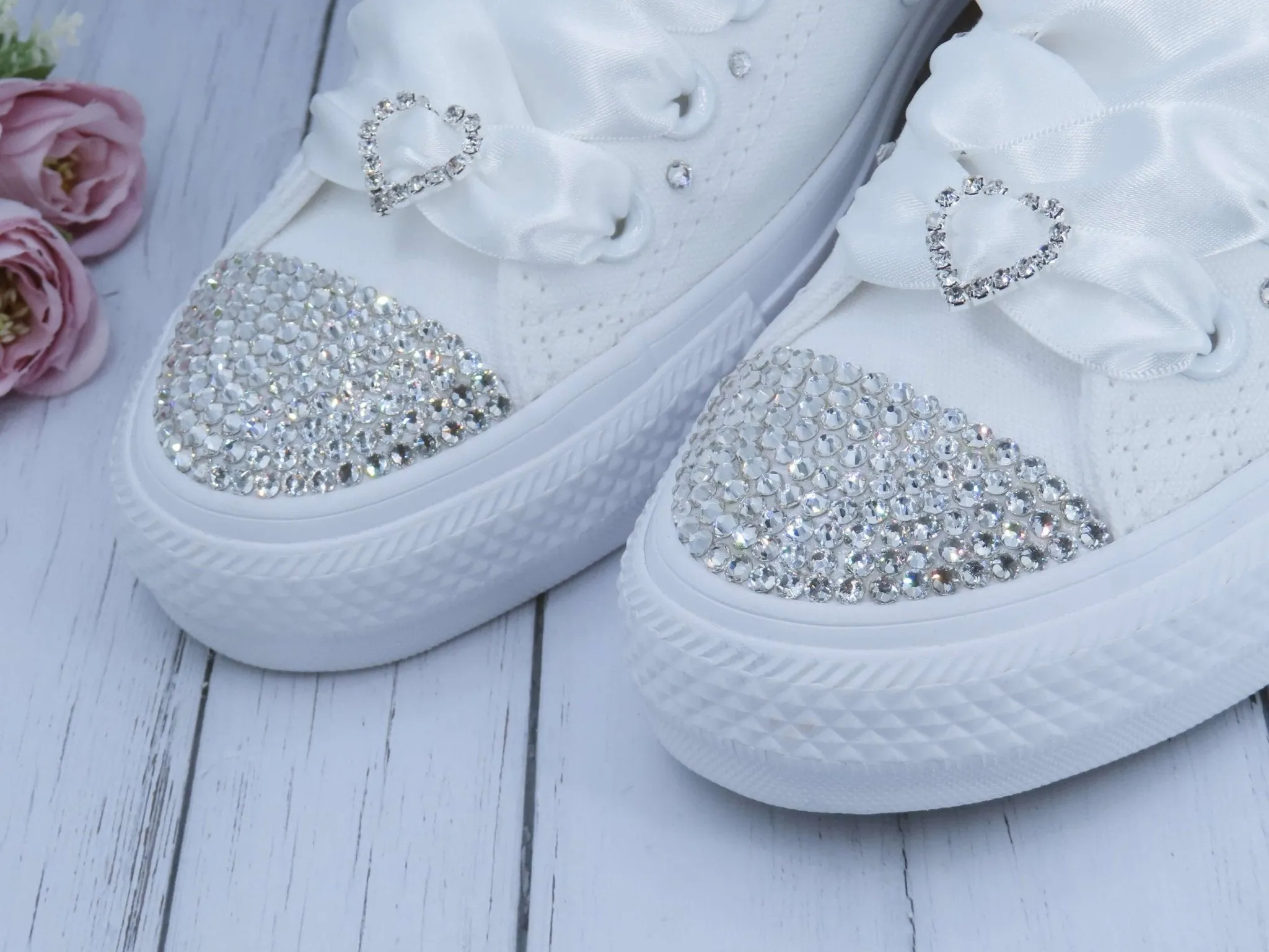 Personalised Custom Crystal Wedding Converse .