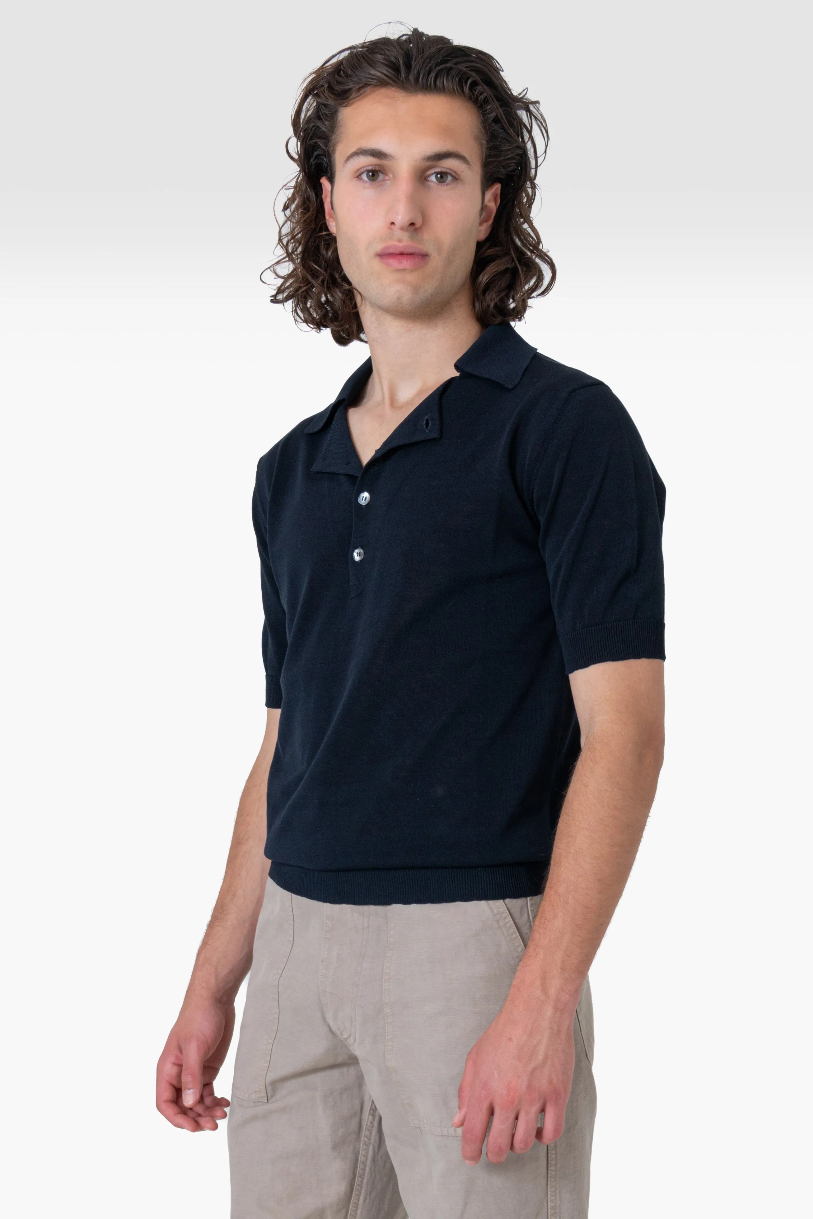 POLO COTONE BLU SCURO