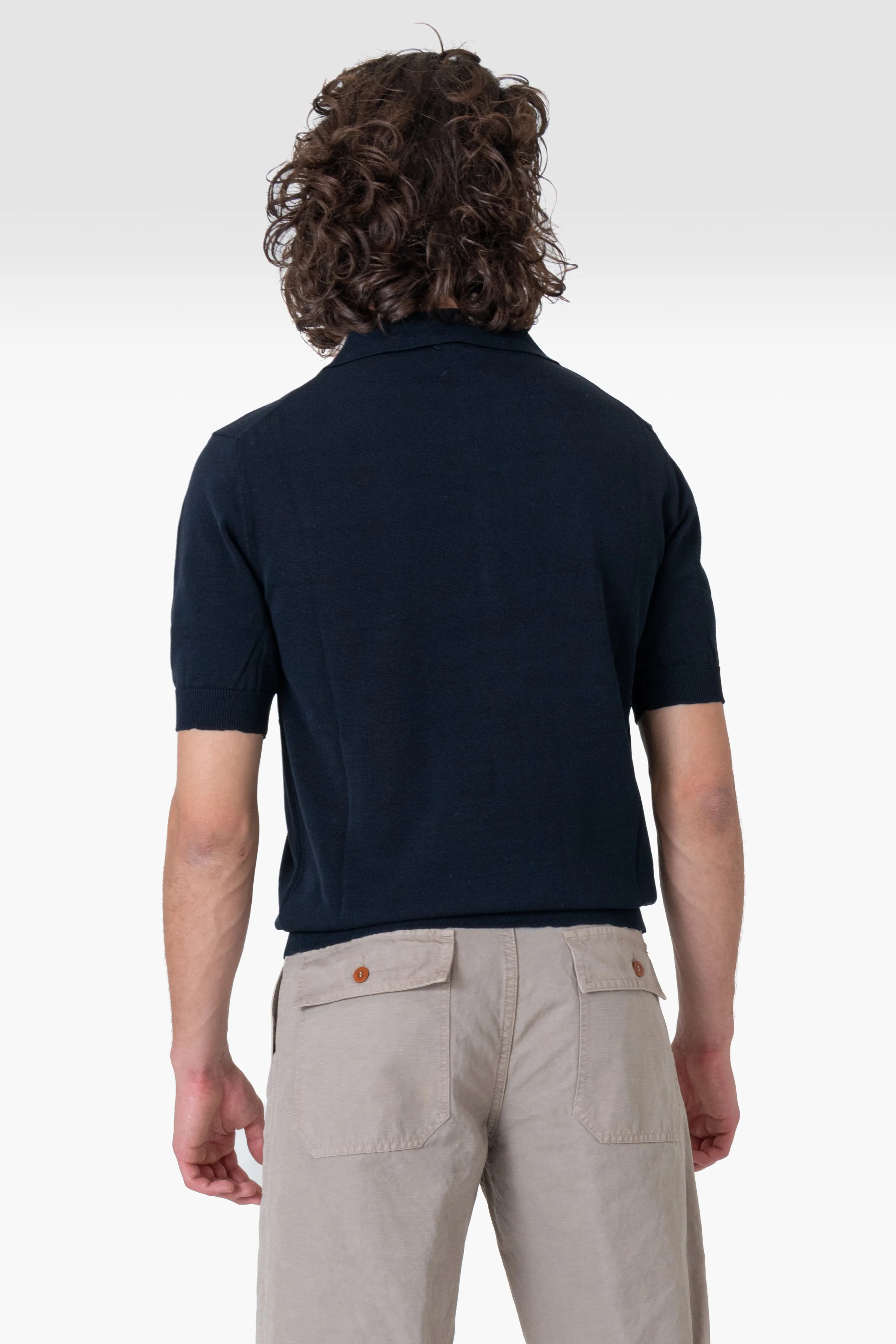 POLO COTONE BLU SCURO