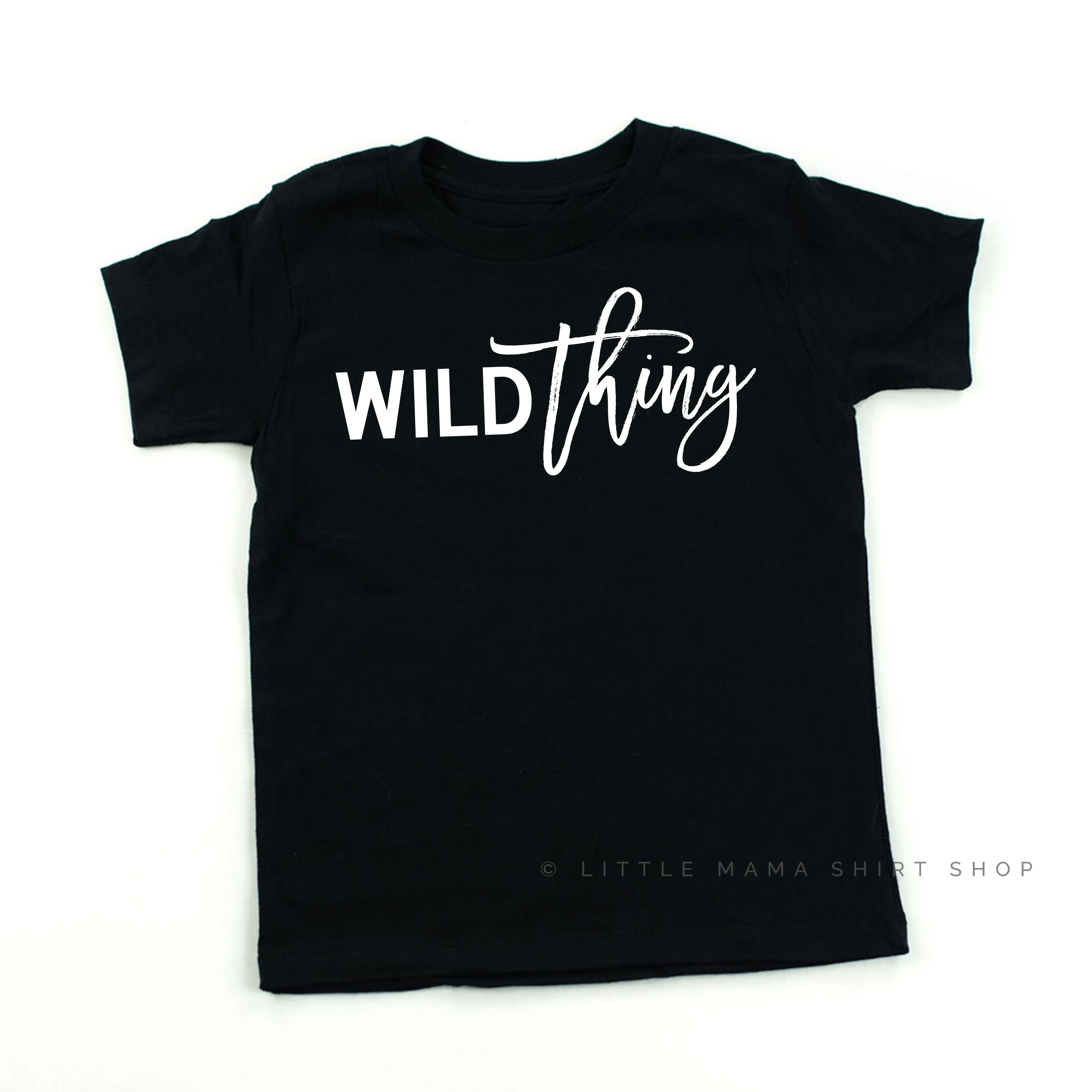 Raising Wild Things / Wild Thing | Blush w/ Black Adult Shirt   Black w/ White Child Shirt