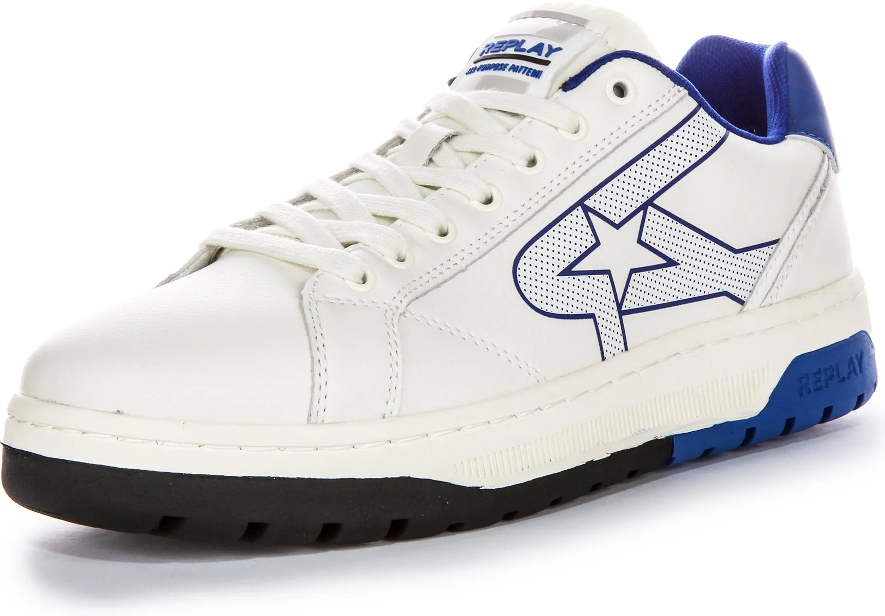 Replay Gemini Star In White Blue For Men