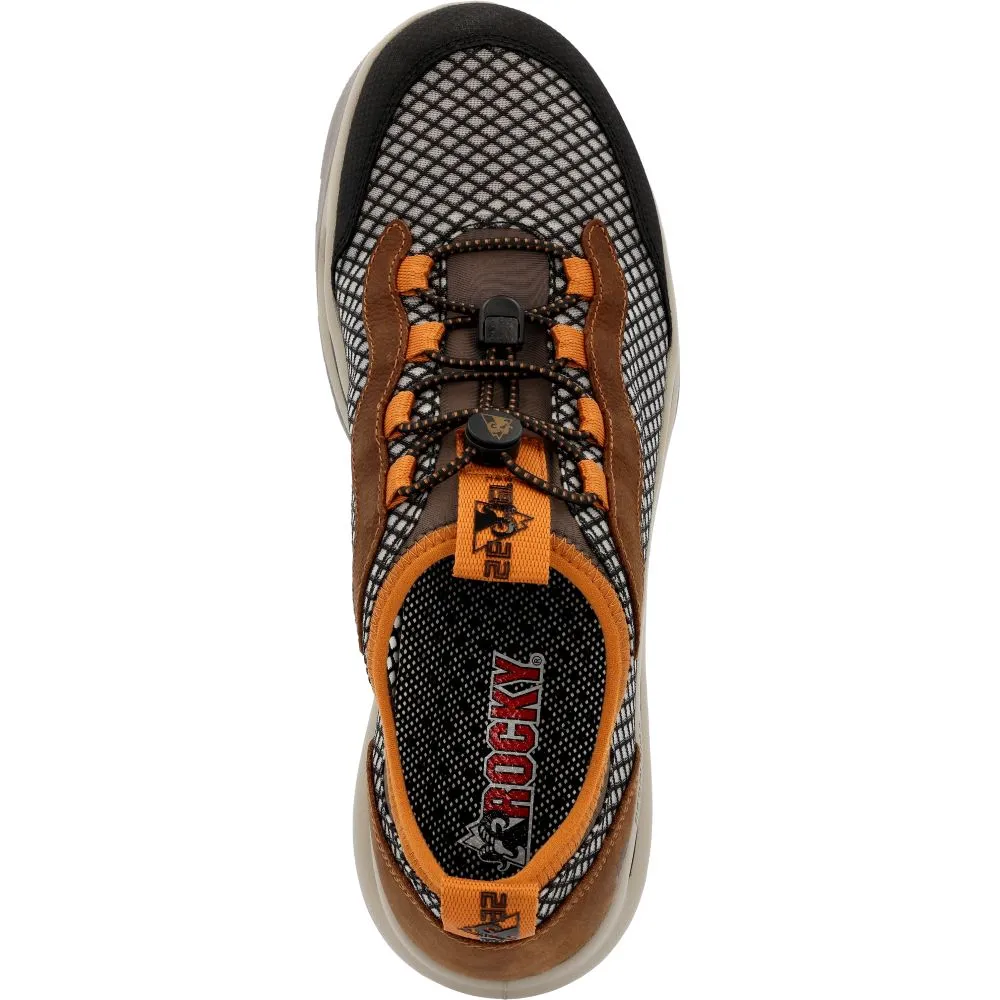 'Rocky' Men's Nowake Lifestyle Outdoor Soft Toe - Black Brown / Burnt Orange