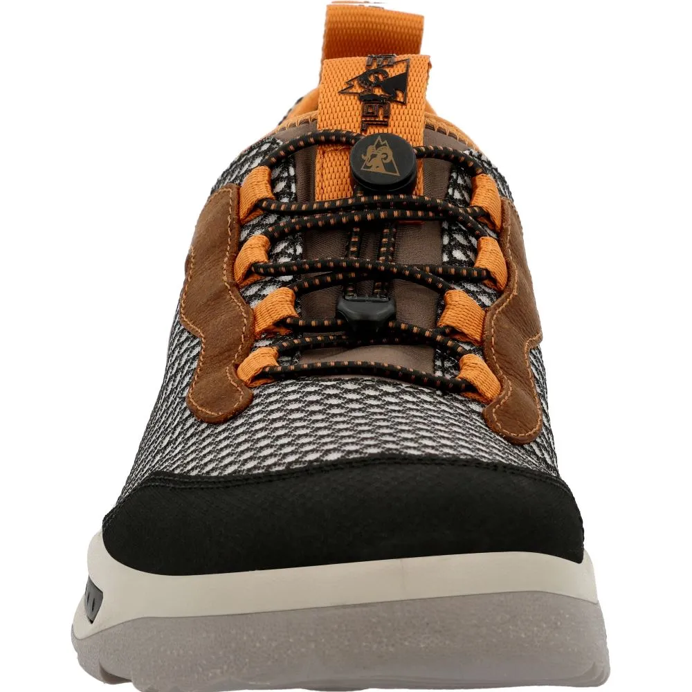 'Rocky' Men's Nowake Lifestyle Outdoor Soft Toe - Black Brown / Burnt Orange