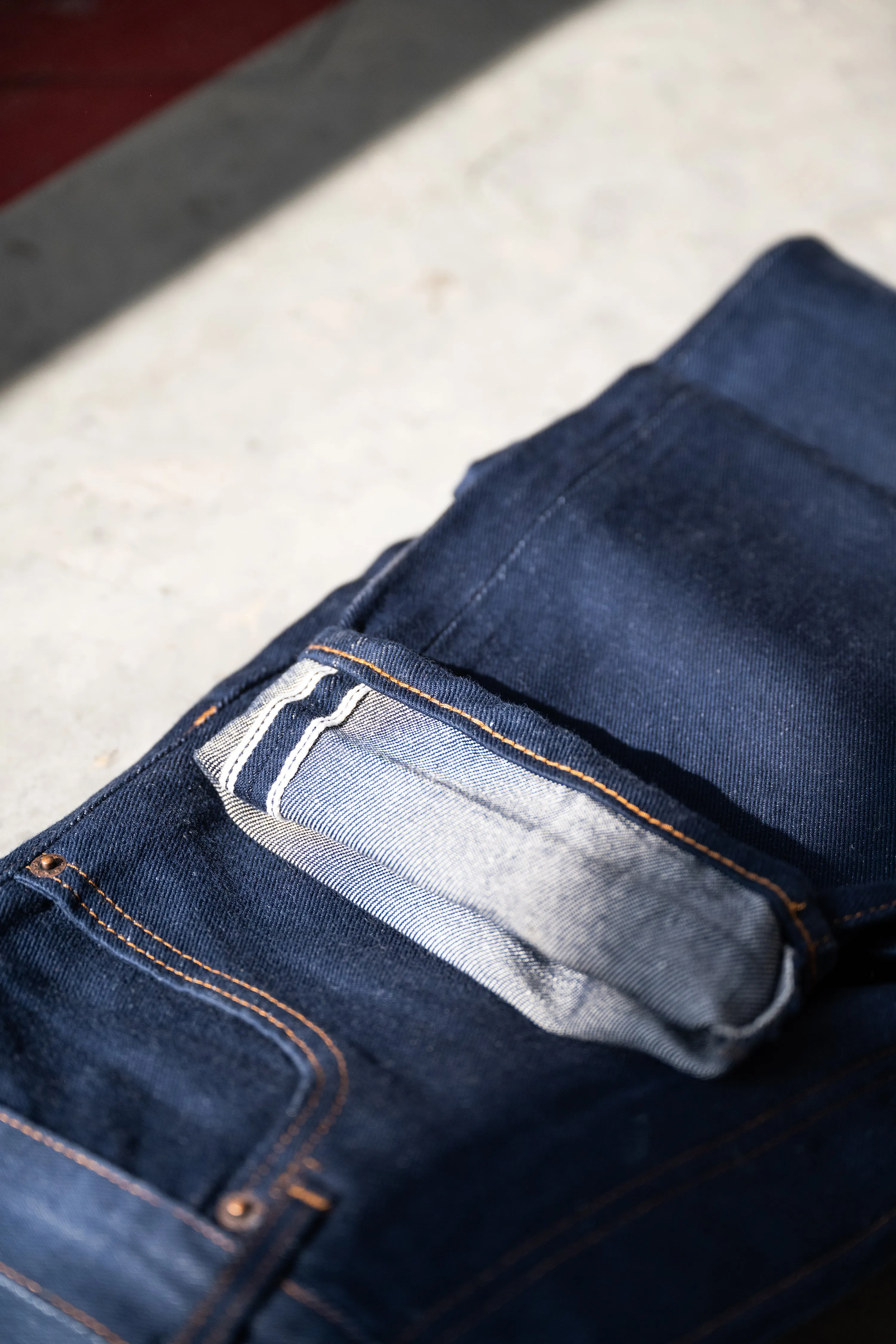 Selvedge Mixed Cut Denim Jeans | Blue