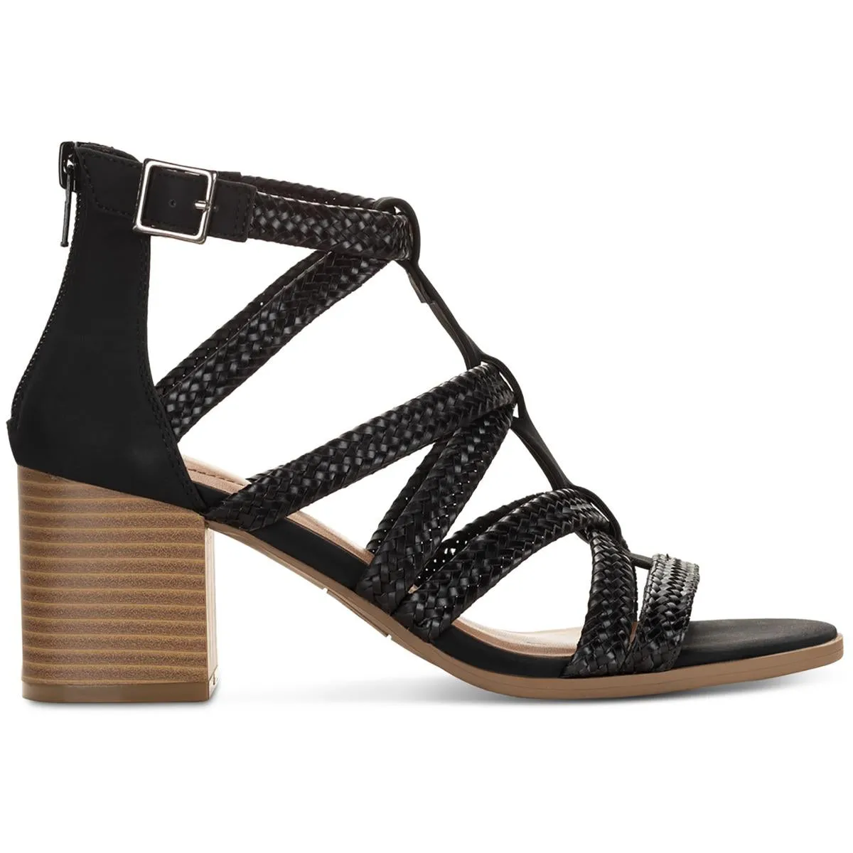 Style & Co. Womens Josettee Faux Leather Braided Strappy Sandals