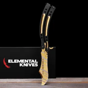 Tiger Tooth Folding Butterfly Knife