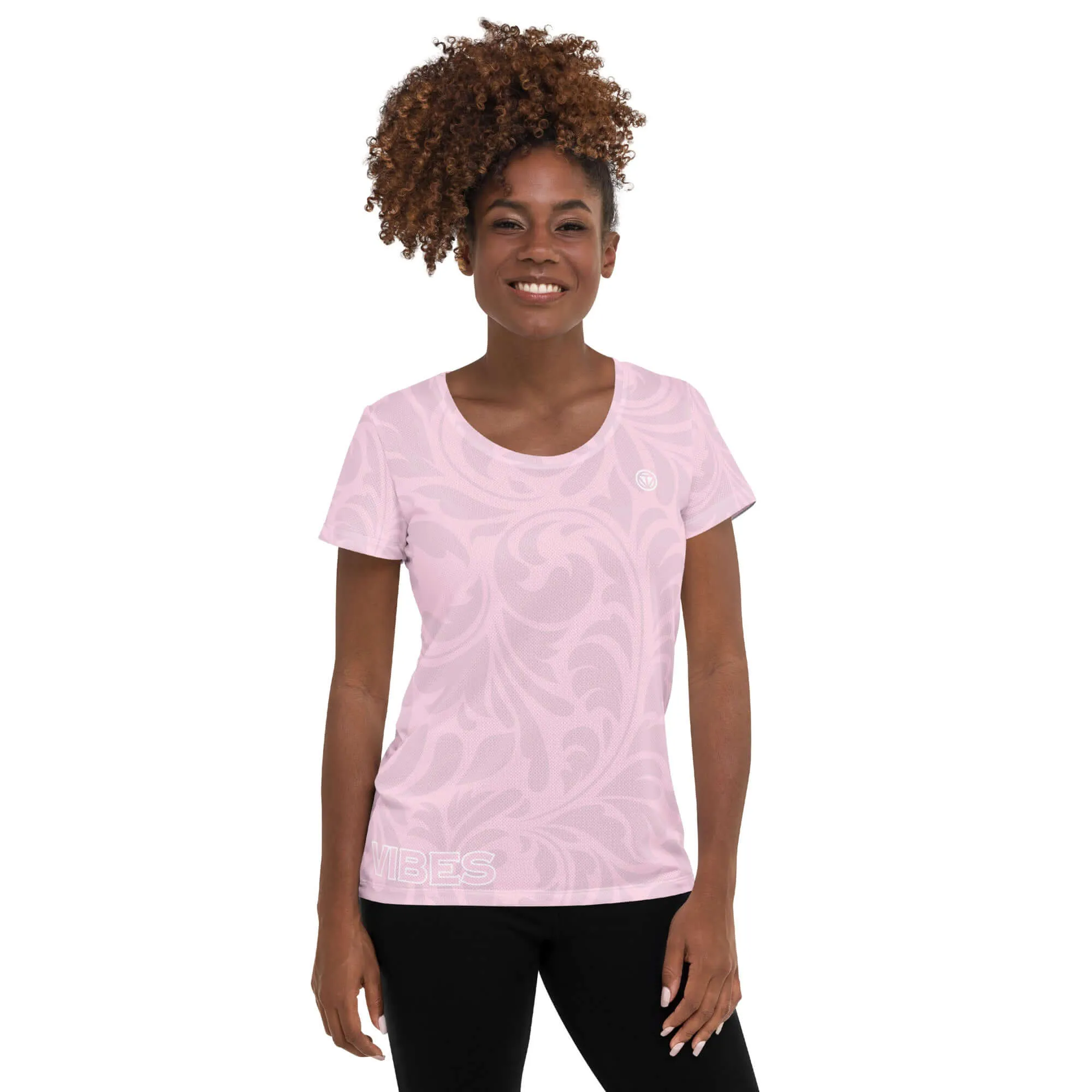 TOV Damen Sport T-Shirt FLORAL (Pink)