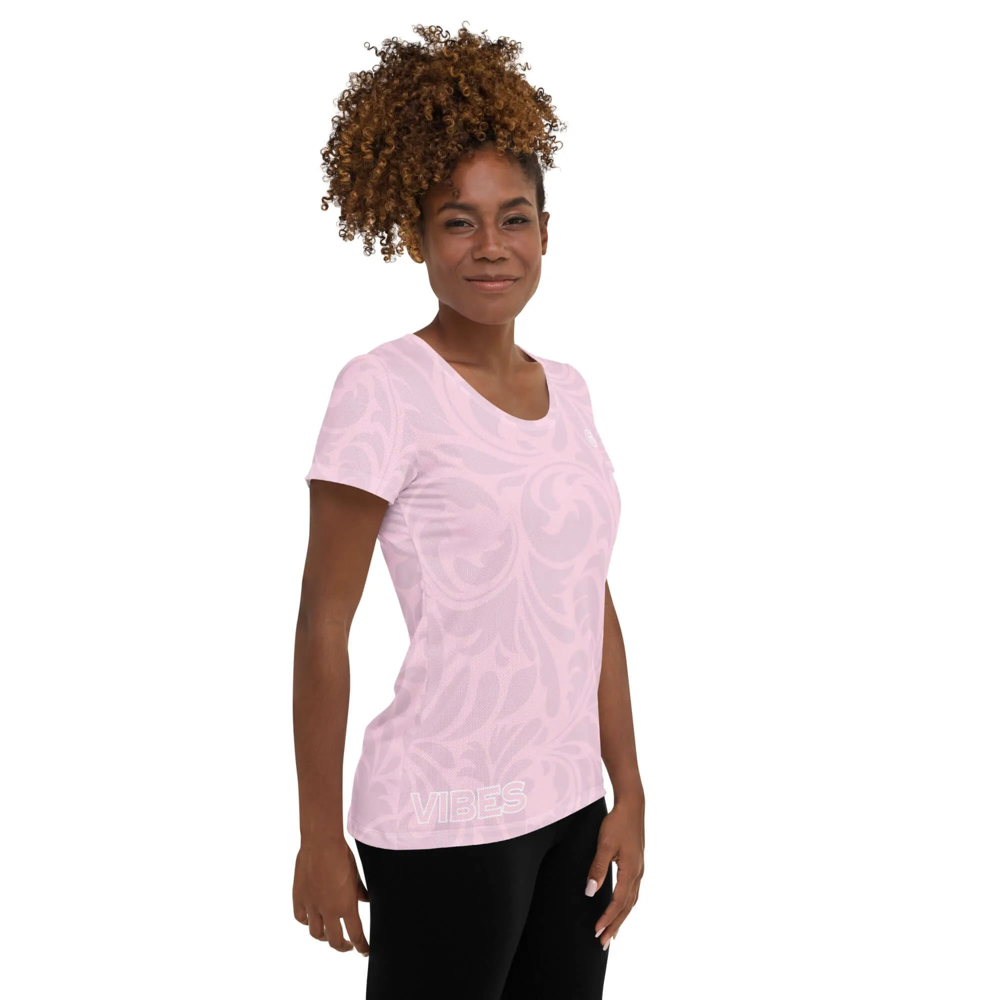 TOV Damen Sport T-Shirt FLORAL (Pink)