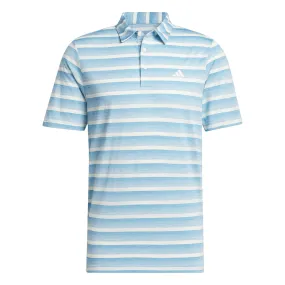 Two-Colour Stripe Regular Fit Pique Polo Blue/White - SS24