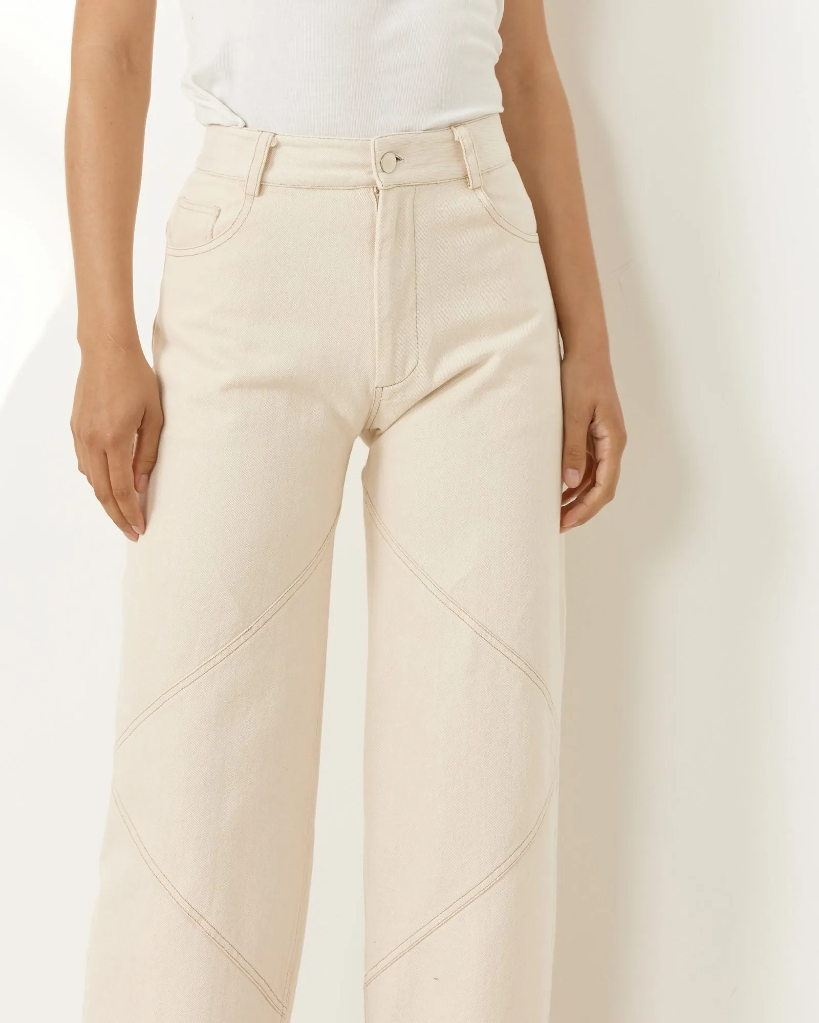 Unbleached Denim Pant in Ecru