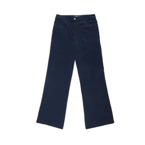 VELVET FLARED TROUSER NAVY