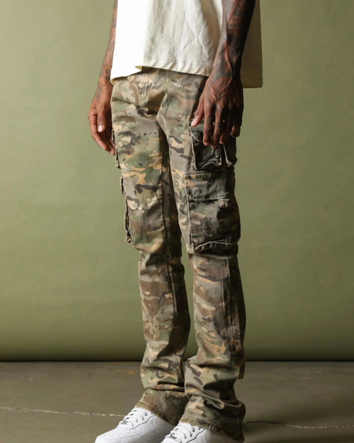 Virgo Camo Stacked Jeans