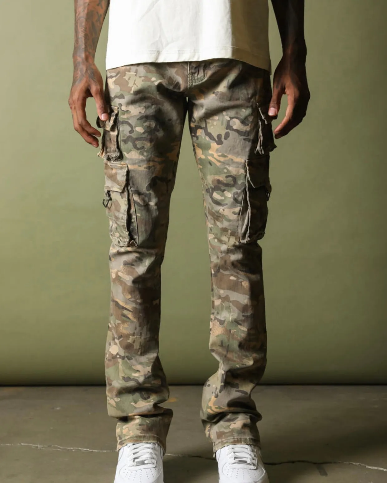 Virgo Camo Stacked Jeans