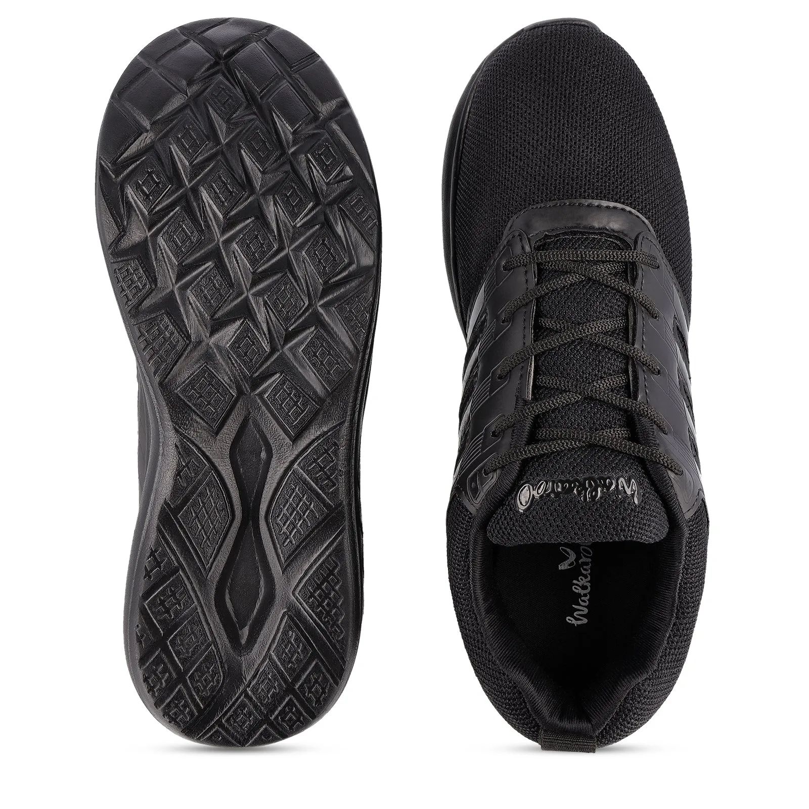 Walkaroo Men Lace-up Training Shoes - WS3008 Black Black