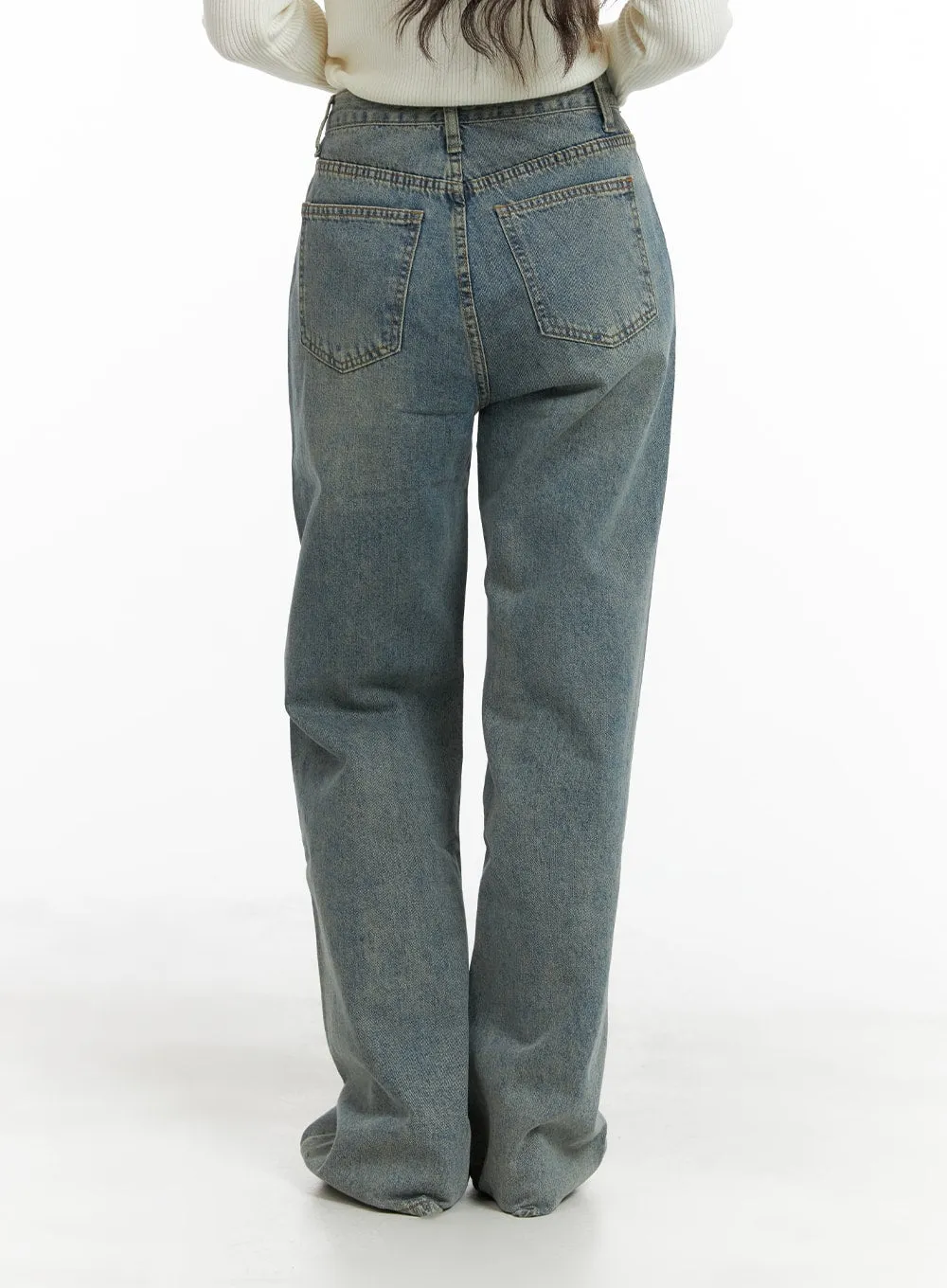 Wide Washed Jeans OM425