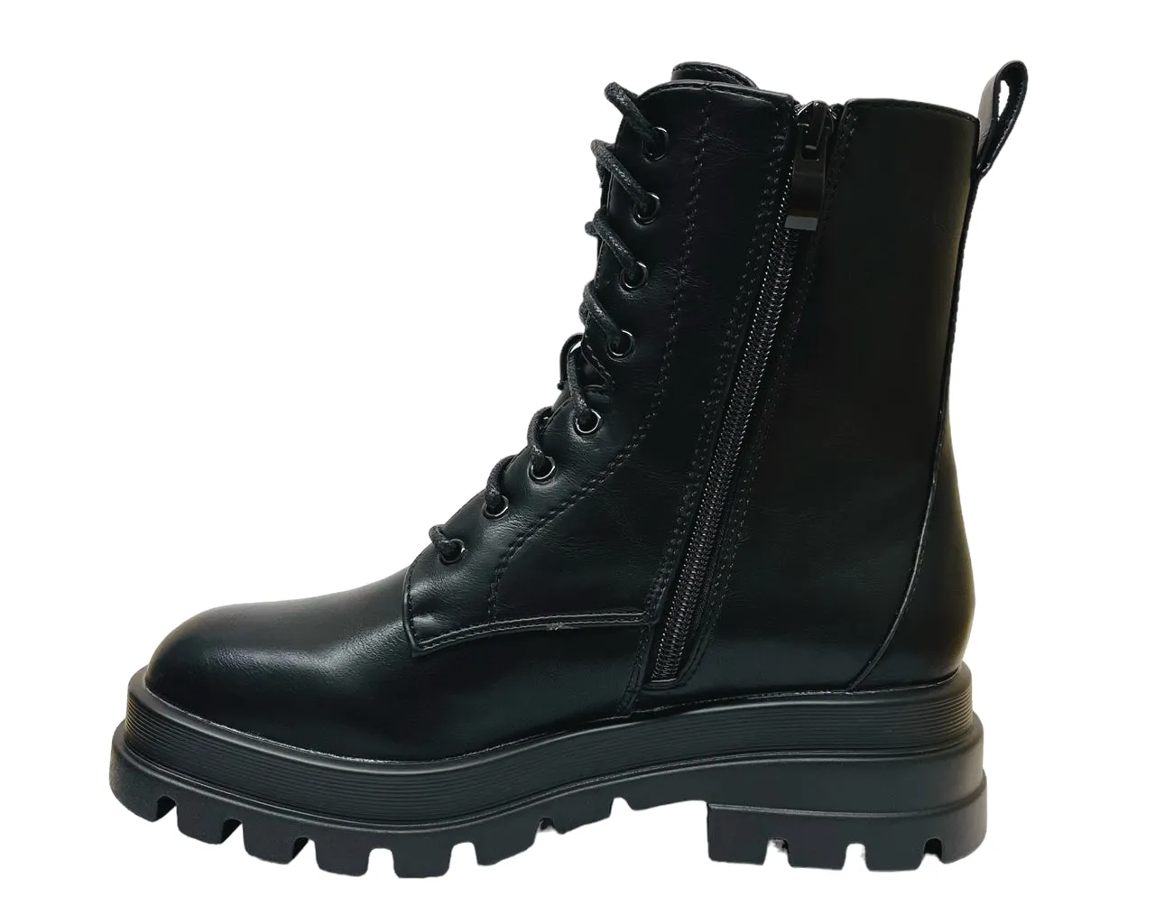 Women's Combat Chunky Sole Lace Up Boots